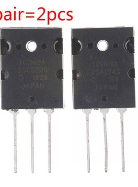 1Pair 2SA1943 2SC5200 TO-3PL Silicon NPN + PNP Audio Amplifi