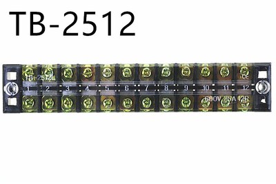 5Pcs Terminal blocks TB-2512 (25A 12P) Patch panel Wiring ro