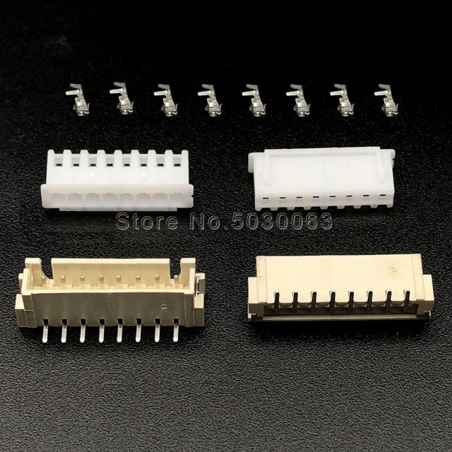 150pcs=15sets XH2.54 Vertical 8p 8pin XH 2.54mm Pitch SMD Ma