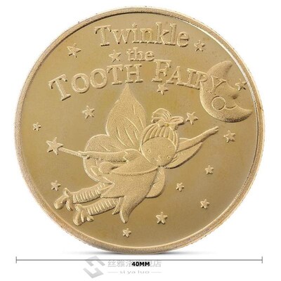 Elf Pattern Non-currency Coin Tooth Fairy Gold Plated Commem