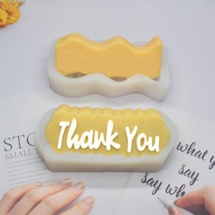 Mold Three-dimensional Letter Wave Candle Soap Aroma Silicon