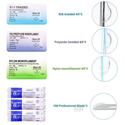 20pcs Surgical Skin Suture Pad Simulated Practice Kit Wound