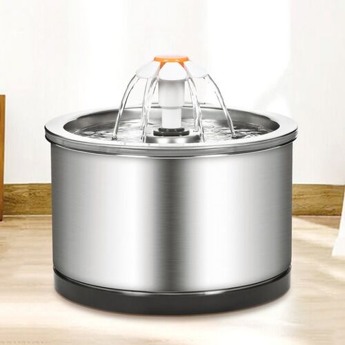 Mute Filter Water Fountain Pet Stainless Steel USB Autom - 封面