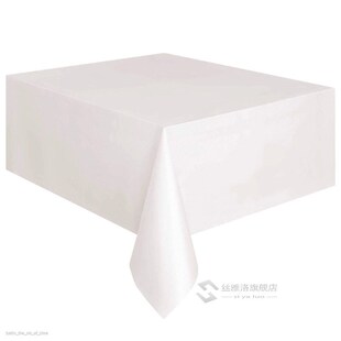 Plastic Rectangle Table Cover Cloth Wipe Clean Party Red Whi