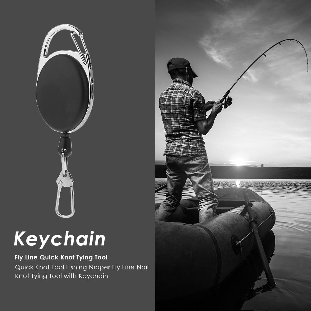 New 1Pcs Fly Fishing Tool Zinger Retractor Keychain Badge Ho