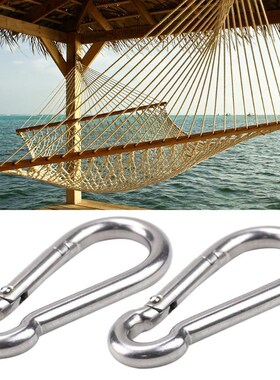 2pcs Stainless Steel Multifunctional Spring Snap Hook Carabi