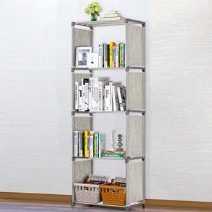 5/4 layer Bookcase Simple Assembled Bookshelf Corner Closet