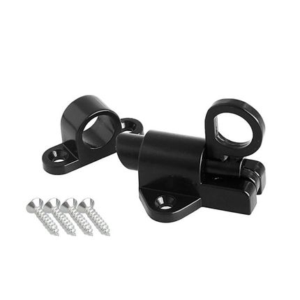 Black Window Gate Security Pull Ring Spring Bounce Door Bolt