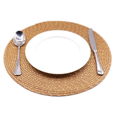 Table Mats Simple Style Round Weave Placemat Dining Napkin P