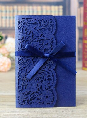 1pcs Sample Laser Cut Wedding Invitation Card Lace Flower Gr