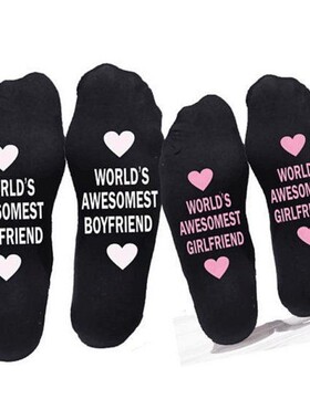 New Gift for Boyfriend Cotton Alphabet Socks Ankle Small Lov
