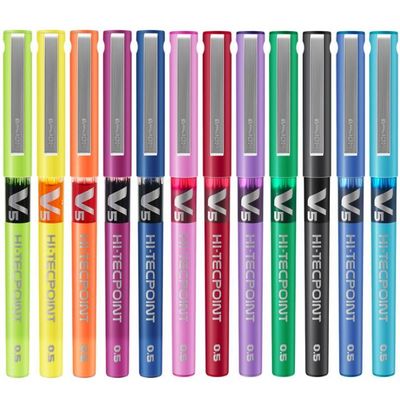 Pilot Pens Hi-Tecpoint 0.5 mm Gel Pens V5 Disposable Pen BX-