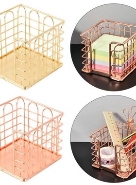 Metal Pen Holder For Office School Storage Case Rose Gold Me
