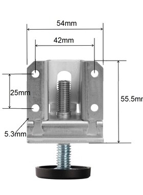 4PCS Carbon Steel Adjustable Foot Legs Levelers Heavy Duty L