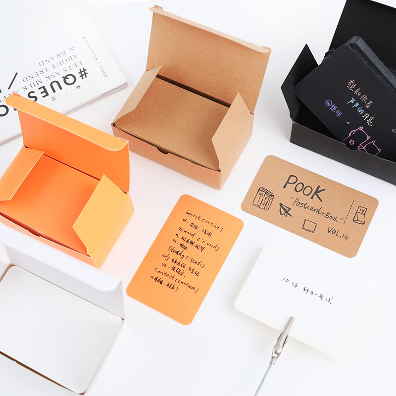 100 Pcs/lot White Black Kraft Paper Card blank business card