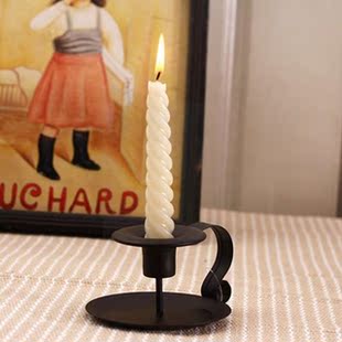 Wrought Iron Retro Taper Candle Holders Candlestick Dinner D