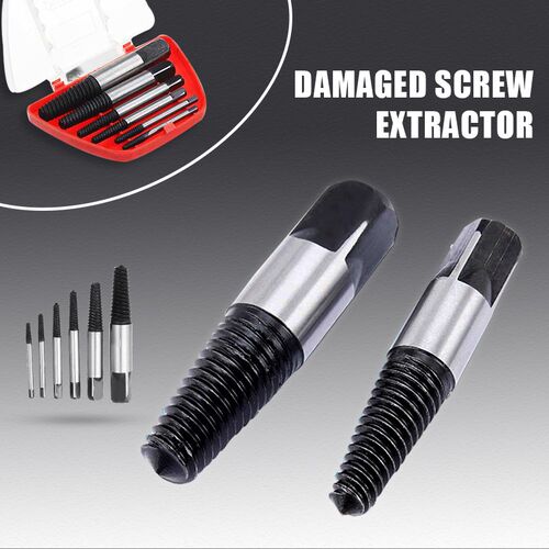 6Pcs Steel Damaged Screw Extractor Drill Bit Broken Speed Ou