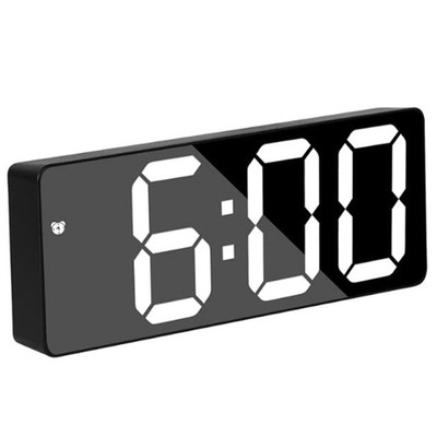 Digital Alarm Clock Desk Table Clock Curved LED Screen Alarm
