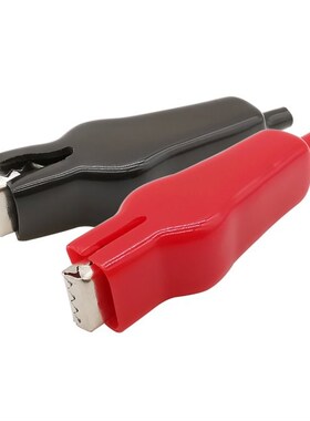 10Pcs Red Black 20A Sheathed Alligator Clips Electrical DIY