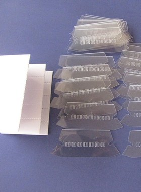 50PCS Classification Tag PVC Hanging File Holder Index Label