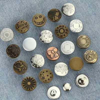 1PCs Button Pins Snap Fastener Metal Buttons Clothing Jeans