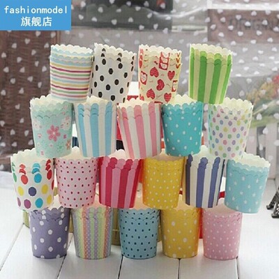 50pcs Paper Cake Cup Liners Baking Cup Muffin Cupcake Cases