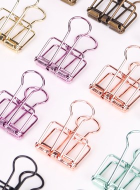 10PCS Cute Kawaii Colorful Metal Clip Paper Notes Clips for