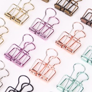 10PCS Cute Kawaii Colorful Metal Clip Paper Notes Clips for