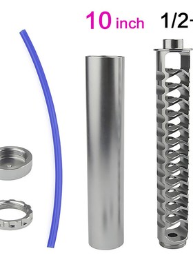 10 Inch Aluminum 1/2-28 or 5/8-24 Alloy Fuel Filter Single C