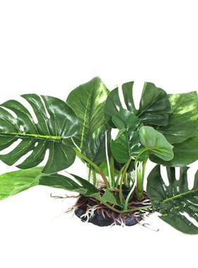 Artificial Green Leaves Fake Plastic Plants Plastic Aquarium