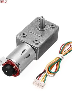 DC 12V 30RPM High torque Turbo Encoder Motor Worm Geared Mot