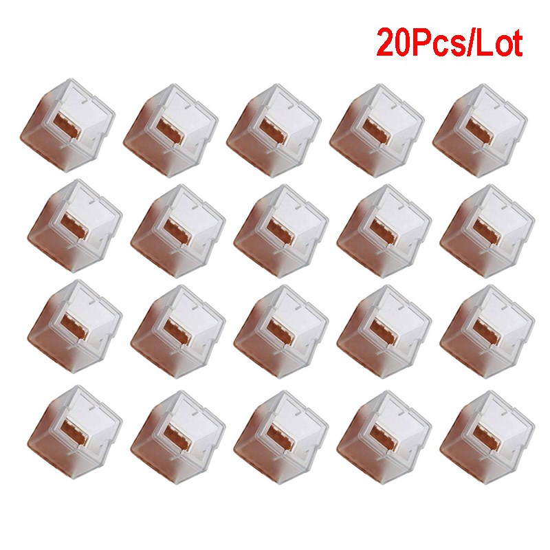 20Pcs/Set Square Bottom Silicone Wood Floor Protect Chair Le