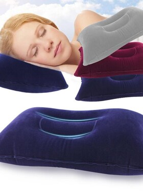 New Portable Inflatable Pillow Travel Air Cushion Double Sid