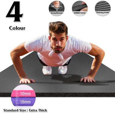 185X80 Big Size Gym Workout Yoga Mat For Men NBR Non-slip Ex