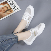 2025春夏平底小白鞋 防滑软底休闲鞋 女34小码 一脚蹬网面透气板鞋