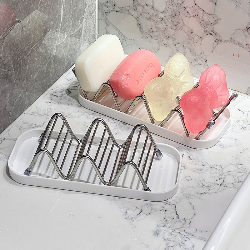 肥皂盒不锈钢洗衣香皂托沥水盒置物架浴室台面镂空通风w型肥皂架,家庭/个人清洁工具,皂盒,淘宝优惠券,粉丝福利购,淘宝优惠卷