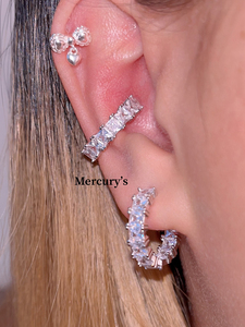 Mercurys白月光千金&冰糖大耳圈超闪耳环纯银耳饰耳骨环百搭耳扣