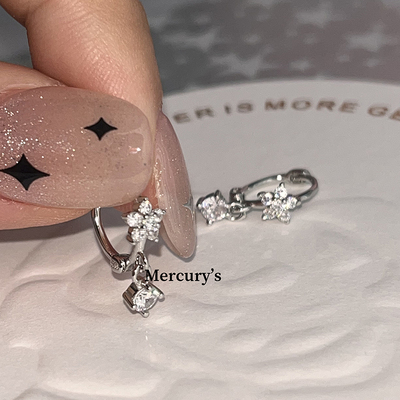 s925复古风傲雪寒梅耳饰