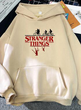 Ladies' letter printed hooded sweater女生百搭 印花长袖连帽衫