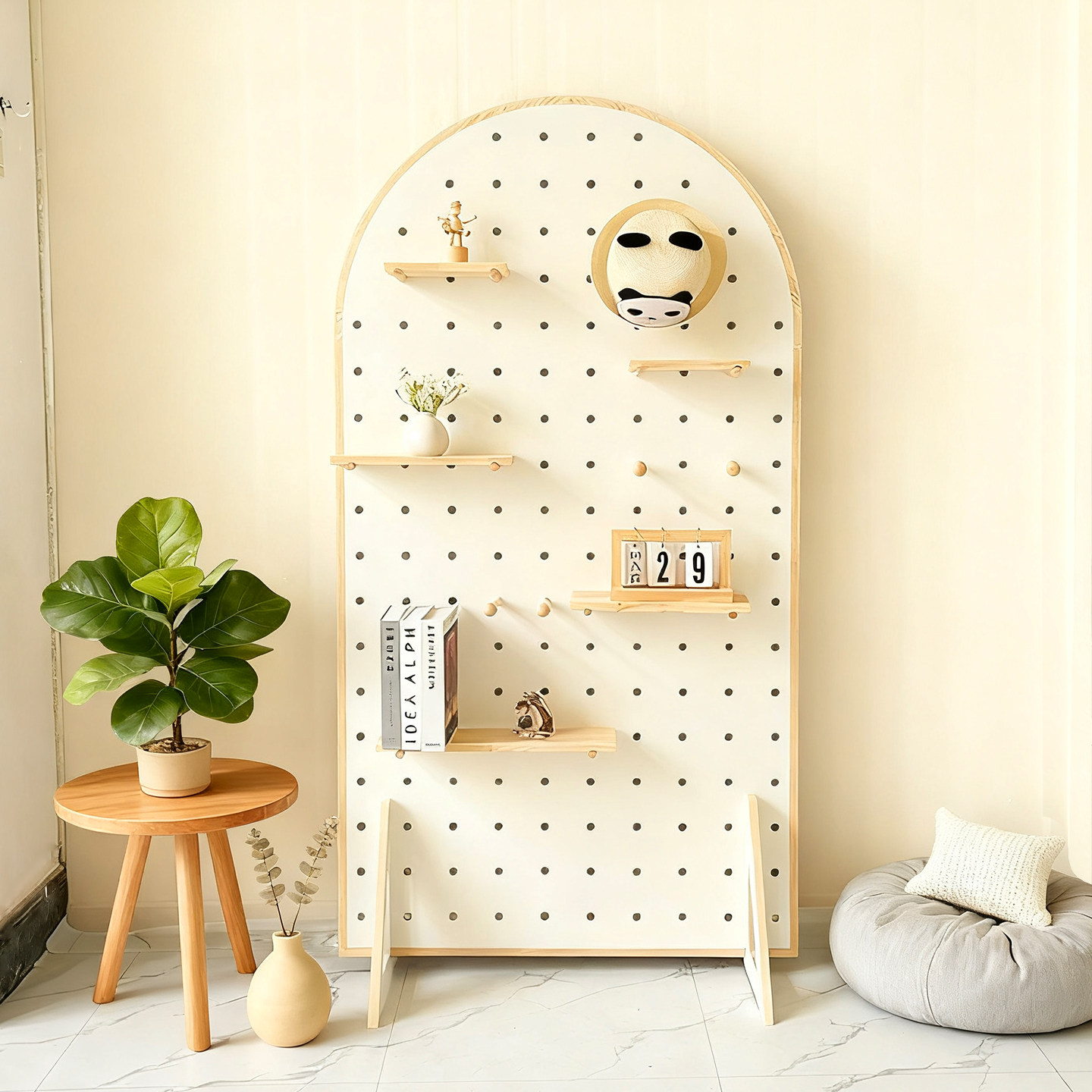 屏风隔断洞洞板置物架落地