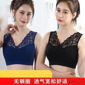 夏中老年妈妈款 聚拢胸罩薄款 运动美背文胸 大码 内衣女无钢圈背心式