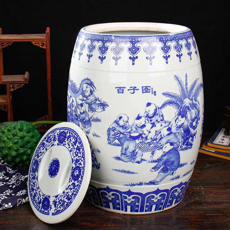 粮仓 家用粮仓 大号20斤0斤50斤装米缸陶瓷米桶带盖米罐米面收纳