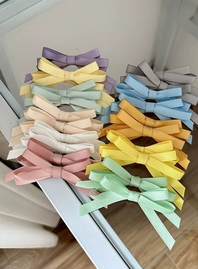 黄色缎带蝴蝶结胸针粉色紫色侧边夹蓝色蝴蝶结衣服装饰配饰小别针