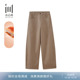 新款 水云间女装 25冬季 长裤 通勤简约显瘦加绒保暖直筒休闲裤