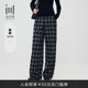 高腰通勤宽松显瘦格纹休闲裤 新款 阔腿裤 2025秋季 长裤 水云间女装