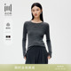 新款 水云间女装 上衣2025秋季 简约内搭打底羊毛针织衫 圆领修身