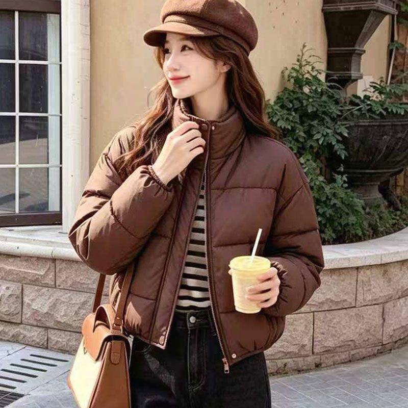 【90-220斤可穿】棉服面包服女2026秋冬款加厚保暖立领棉衣外套女