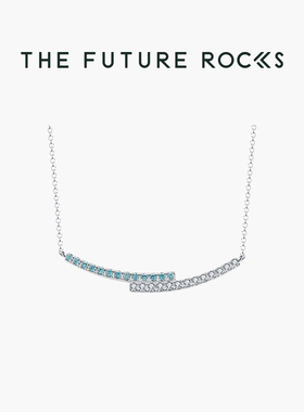 TFR 冰上芭蕾冰川蓝培育钻石项链18K金锁骨链定制