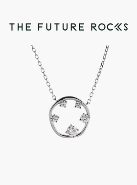 【现货 清仓特惠】TFR 星月夜系列项链18K白金培育钻石轻奢锁骨链