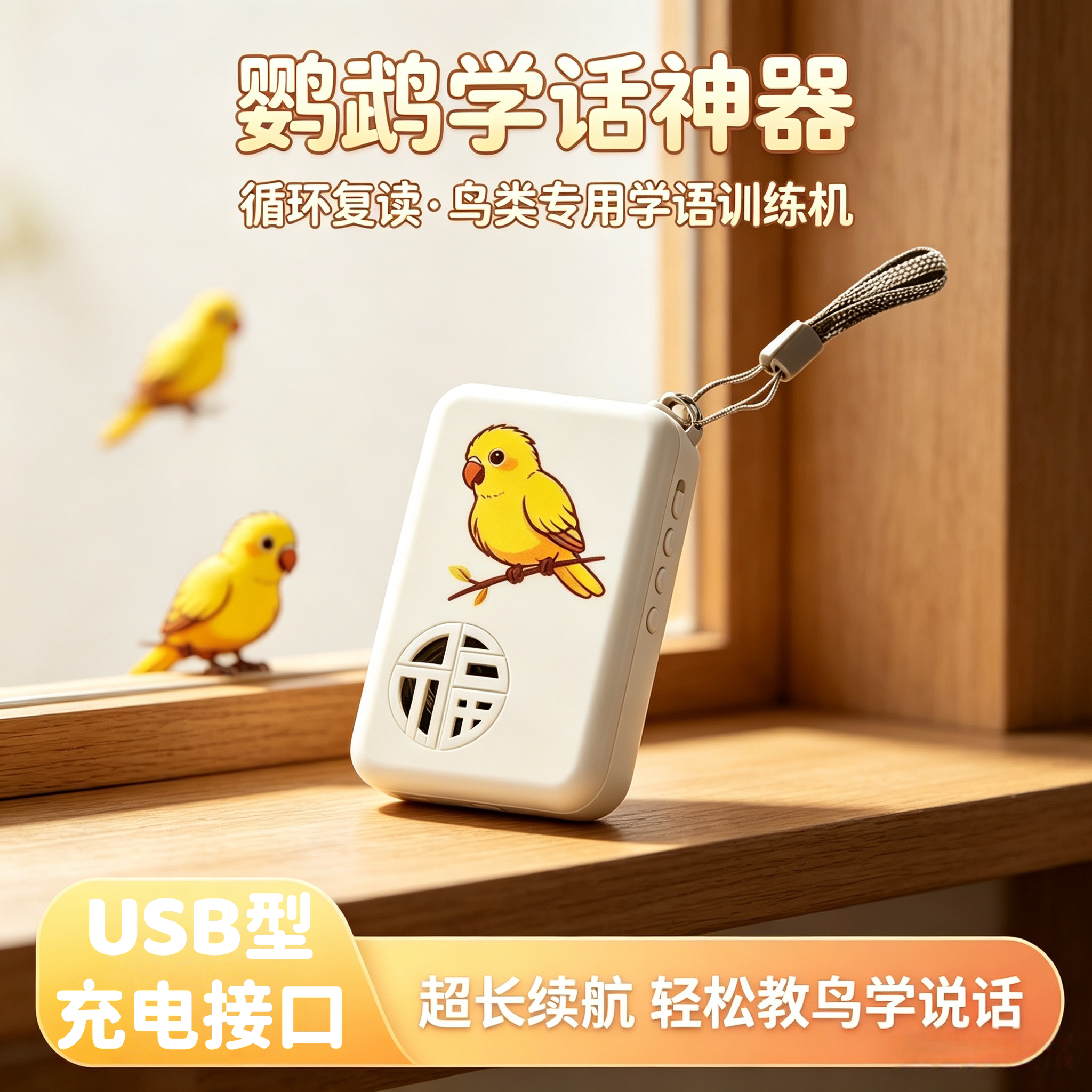 宠帮仕鸟用学习机复读录音教话